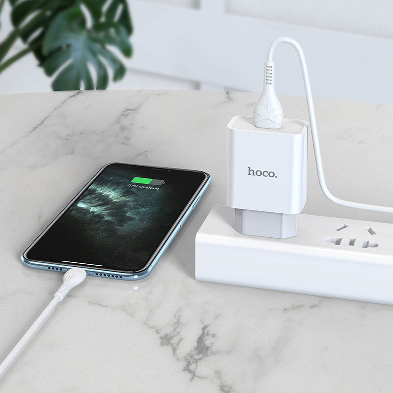 HOCO Wall charger “C81A Asombroso” EU plug set with cable HOCO Wall charger “C81A Asombroso” EU plug set with cable